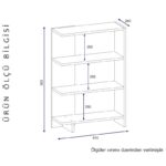 Βιβλιοθήκη Trilion άσπρο μελαμίνη 61 5x24x90εκ ed3380 - Image 2