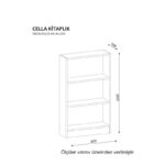 Βιβλιοθήκη Cella άσπρο μελαμίνη 60x19 5x100εκ ed3381 - Image 2