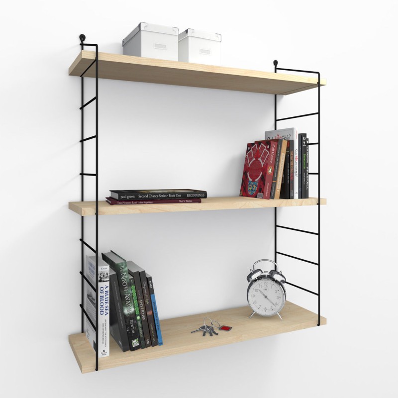 3382_0-800x800 Ράφι τοίχου Armoni birch μελαμίνη 72x85x20cm ed3382 - Image 1