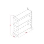 Ράφι τοίχου Armoni birch μελαμίνη 72x85x20cm ed3382 - Image 3