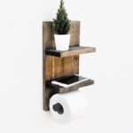 Ράφι μπάνιου ξύλινο 35x18x12cm ed3385