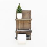 Ράφι μπάνιου ξύλινο 35x18x12cm ed3385 - Image 4