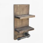 Ράφι μπάνιου ξύλινο 35x18x12cm ed3385 - Image 3