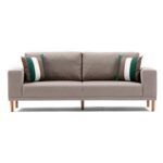 Καναπές τριθέσιος Franz κρεμ 220x82x87cm ed3389 - Image 4