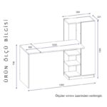 Γραφείο Scuro ανθρακί χρώμα μελαμίνη 120x55x73 8cm ed3393 - Image 2