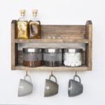 Ράφι κουζίνας Alpha καρυδί ξύλο 40x11x25εκ ed3399 - Image 4