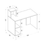 Γραφείο Stabile λευκό χρώμα 120x60x107 6cm μελαμίνη ed3440 - Image 2