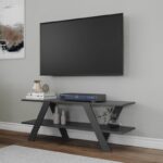 Έπιπλο τηλεόρασης Attraverso ανθρακί 120x33 1x45cm ed3459 - Image 4