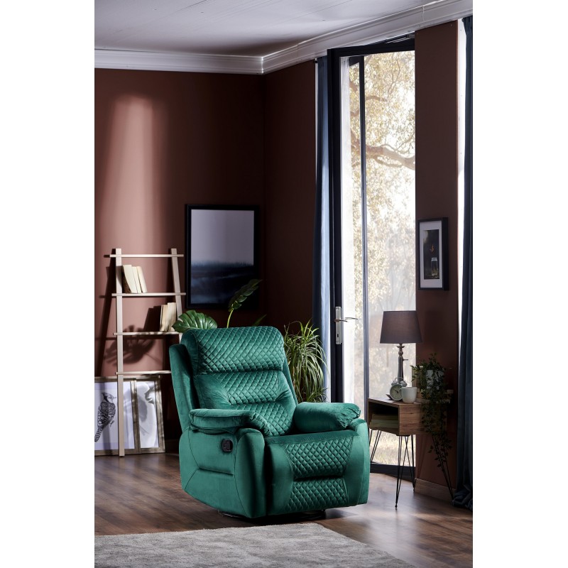 3464_0-800x800 Πολυθρόνα relax Emerald ξύλο 80x80x105cm ύφασμα πράσινο ed3464 - Image 1