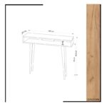 Κονσόλα Ottoke δρυς άσπρο μελαμίνη 100x30x83 6εκ ed3466 - Image 2