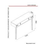 Κονσόλα Costa Patik χρώμα 120x35x90cm ed3478 - Image 2