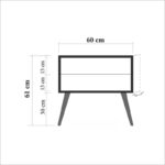 Κομοδίνο Two μελαμίνη 60x40x61cm ed3480 - Image 2