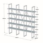 Βιβλιοθήκη Beyler atlantic pine μελαμίνη 160x26x160εκ ed348 - Image 2