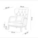 Πολυθρόνα Marta κίτρινη 78x80x96cm ed3543 - Image 2