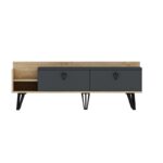 Έπιπλο τηλεόρασης Mia ανθρακί 150x35x55cm ed3620 - Image 5