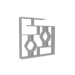 Βιβλιοθήκη Tamara άσπρο μελαμίνη 134x22x134εκ ed3647 - Image 2