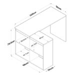 Γραφείο Torino μελαμίνη 120x50x74 8cm oak ed3650 - Image 2
