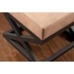 Σκαμπώ Cosi μπεζ χρώμα μεταλλικό 46x46x44cm ed3673 - Image 2