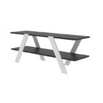 ΄Έπιπλο τηλεόρασης April λευκό ανθρακί μελαμίνη 120x33 1x45cm ed3686 - Image 3