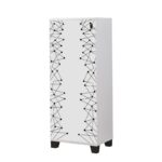 STELLA ΠΑΠΟΥΤΣΟΘΗΚΗ ΛΕΥΚΟ ΜΕΛΑΜΙΝΗ 50x38xH127cm ed3690 - Image 5