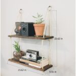 Ραφιέρα τοίχου Avra 60x14x60cm ξύλινη ed3696 - Image 3