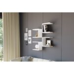 Ράφι τοίχου Base άσπρη 30x19 6cm μελαμίνη ed3751 - Image 5