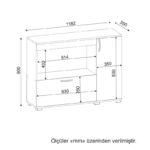 Ντουλάπι έπιπλο κουζίνας Charlotta λευκό Cordoba 118 2x35x90cm ed3758 - Image 2