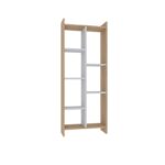 Βιβλιοθήκη Eden δρυς άσπρο μελαμίνη 63 2x25x160εκ ed3762 - Image 3