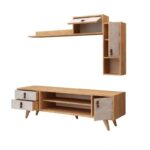 Έπιπλο τηλεόρασης Leija 140x40x53cm μελαμίνη ed3773 - Image 3