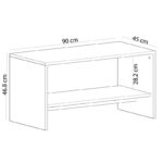 Τραπεζάκι σαλονιού Apollon λευκό Sapphire Oak 90x45x46 8cm ed3778 - Image 2