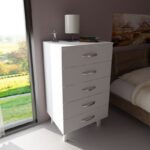 Συρταριέρα Cera λευκή 50x37 5x87 6cm ed3798