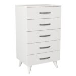 Συρταριέρα Cera λευκή 50x37 5x87 6cm ed3798 - Image 4