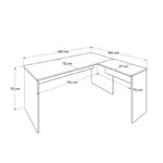 Γραφείο Sesami 114x72x75cm μελαμίνη ed3803 - Image 3
