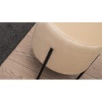 Σκαμπό Flow κρεμ μεταλλικά πόδια 40x40x40εκ ed3810 - Image 2