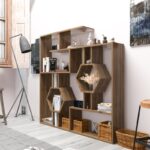 Βιβλιοθήκη Tamara καρυδί μελαμίνη 134x22x134εκ ed3829 - Image 4