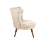 Petunia Πολυθρόνα Ξύλο Ύφασμα κρεμ 80x75x77cm ed3834 - Image 3