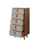 Συρταριέρα Altro μελαμίνη oak άσπρη 50x40x103cm ed3882 - Image 3