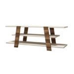 Έπιπλο τηλεόρασης Flower καρυδί κρεμ 120x33 6x42cm ed3883 - Image 3