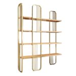 Βιβλιοθήκη Sierra κίτρινο μελαμίνη μεταλλικό πλαίσιο 125x28x180εκ ed388 - Image 2