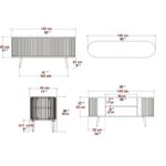 Έπιπλο τηλεόρασης Storari oak λευκό 140x43x60cm ed3891 - Image 2