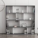 Βιβλιοθήκη Hodbi ανθρακί άσπρο μελαμίνη 145 2x25x145εκ ed3905 - Image 4