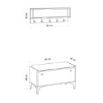 Έπιπλο εισόδου Lena μελαμίνη oak 80x35x49cm ed390 - Image 2