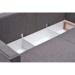 Γωνιακός καναπές Ece Panoramik καφέ 315x160x88cm ed3939 - Image 3