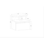 Κομοδίνο Vuoto ανθρακί 39 8x31 9x35cm ed3983 - Image 2