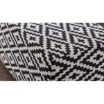 Σκαμπό Lotus άσπρο μαύρο ξύλινα πόδια  80x40x40εκ ed3985 - Image 2