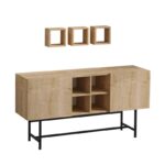 Μπουφέ Leya 150x45x40cm μελαμίνη μέταλλο ed3988 - Image 3