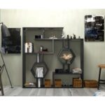 Βιβλιοθήκη Tamara μαύρο μελαμίνη 134x22x134εκ ed4030 - Image 3