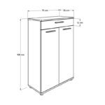 Ντουλάπια Adress άσπρο μελαμίνη 73x35x108εκ ed4050 - Image 5