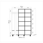 Έπιπλο εισόδου Garmanto δρυς μελαμίνη 135x36x194εκ ed4066 - Image 2