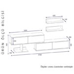 Έπιπλο τηλεόρασης Dolu άσπρο Sapphire 210x29 5x59cm ed4069 - Image 2